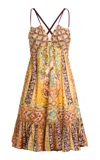 Etro Fil Coupe Mini Dress In Multi