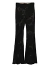 Etro Flared Casual Pants In Black