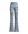 Etro Fit-and-flare Trousers In Crocheted Cotton In Gray