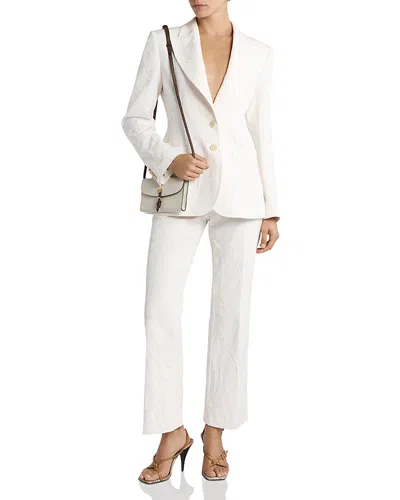 Etro Fitted Jacket With Peak Lapel In White