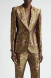 Etro Single-breasted Jacquard Tailored Jacket In Multi