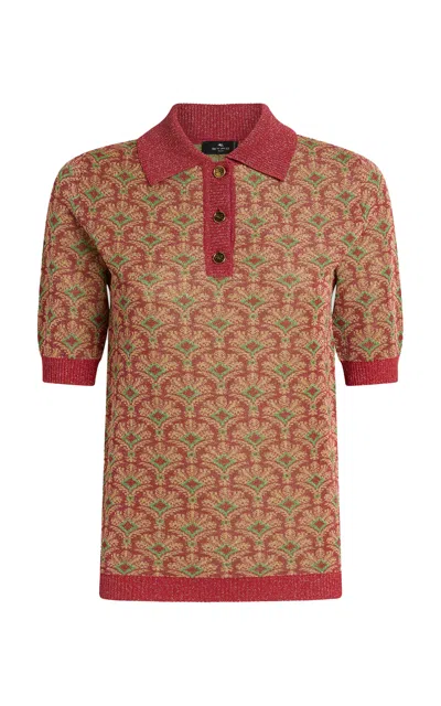 Etro Fitted Knit Polo Top