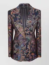 Etro Fitted Jacket With Peak Lapel In Multi