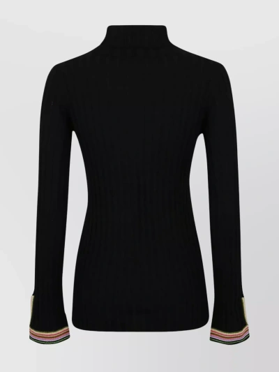 ETRO FITTED RIBBED TURTLENECK KNIT
