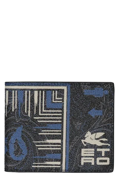Etro Flap-over Wallet In Blue