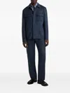 Etro Flap-pocket Jacket In Blue