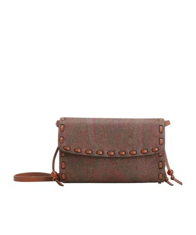 Etro Flap Shoulder Bag In Brown
