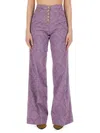Etro Women Flare Fit Jeans In Purple