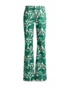 Etro Flare Jeans In Print On White In Print On White