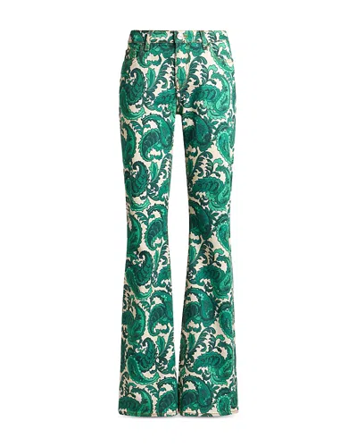 Etro Flare Jeans In Print On White