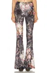 Etro Flare Pant In Print On Grey Base