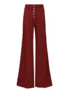 Etro Button-down Wide-leg Jeans In Burgundy
