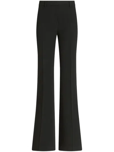 ETRO ETRO FLARED BLACK TROUSERS WITH TAILORED FIT