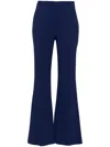 Etro Flared Blue Trousers With Smooth Finish In Blue