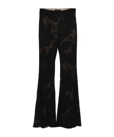 Etro Flared Casual Pants In Black
