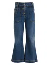 Etro Flared Cotton Jeans In 蓝色