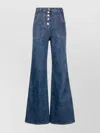 ETRO FLARED HIGH-WAISTED STRETCH-COTTON JEANS