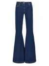Etro Embroidered Pegaso Flared-leg Jeans In Blue