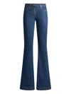 Etro Embroidered Pegaso Flared-leg Jeans In Blue