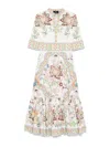 Etro Printed Stretch-cotton Midi Dress In Multicolour