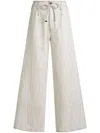 Etro Wide-leg Denim Jeans With High Waist In White