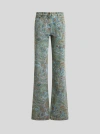 Etro Paisley-print Flared Jeans In Blue