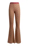 Etro Flared Knit Pants In Brown