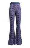 Etro Flared Knit Pants In Multi