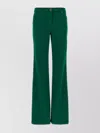 Etro Embroidered-logo Back-patch Trousers In Green
