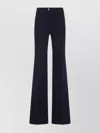 Etro Flared Leg Embroidered Back Pocket Trousers In Black
