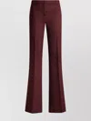 Etro Flared Leg Trousers With Pockets And Loops In Burgundy