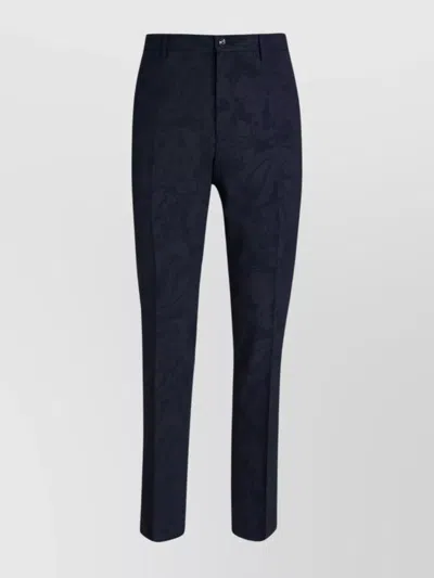 Etro Flared Leg Wool Trousers In 0200