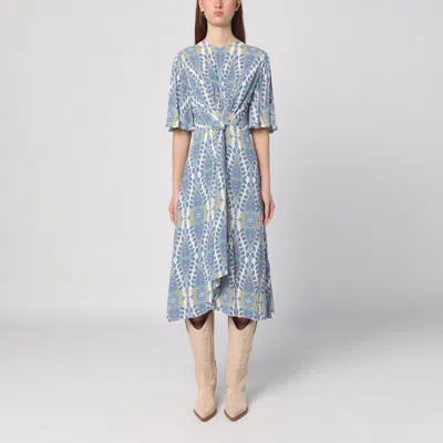 ETRO ETRO FLARED MIDI DRESS WITH MULTI COLOURED PRINT