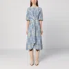 Etro Printed Silk Flared Midi Dress In Multicolor