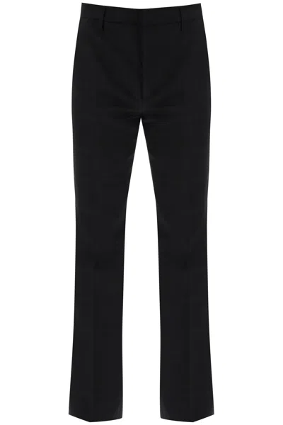 Etro Flared Pants In Virgin Wool In Black