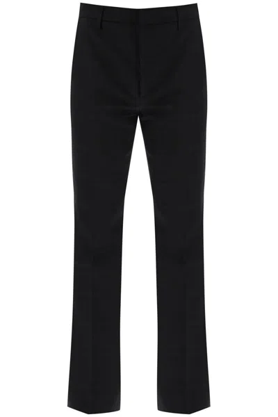 Etro Flared Pants In Virgin Wool In Black