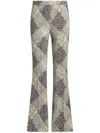 Etro Flared Printed Cady Trousers In Multi