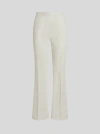 Etro Flared Trousers In Ivory Viscose In White
