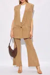 Etro Fringed Flared Pants In Beige