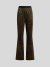 Etro , Flared Trousers In Wool-blend Jacquard With Metallic Paisley Motif, Woman, Black, Size 48 In Brown