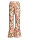 Etro Girl's Paisley-print Bootcut Trousers In Pink