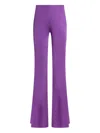 Etro Glossy Jersey Flared Trousers In Purple