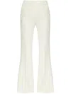 Etro Flared Trousers In Ivory Viscose In Weiss