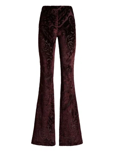 ETRO ETRO FLARED TROUSERS WITH JACQUARD EFFECT