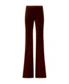 Etro Flared Velvet Trousers In Brown