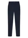 Etro Flat-front Cotton Trousers In Black