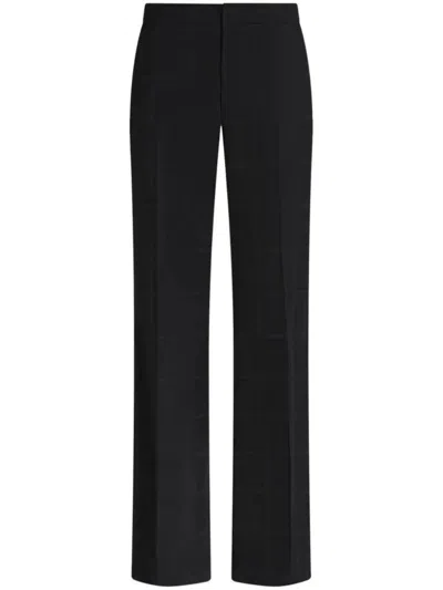 Etro Flat Front Trouser Clothing In Black