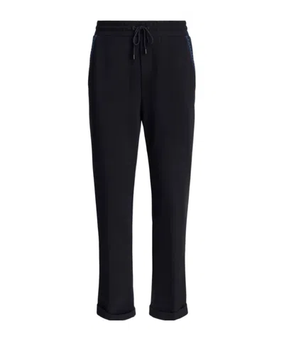 Etro Fleece Trousers With Greca In Animal Print