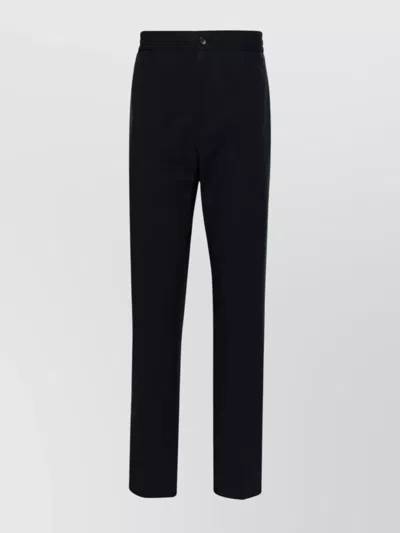 ETRO STRETCH COTTON SLIM-FIT STRAIGHT-LEG TROUSERS