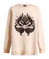 Etro Sweatshirt Mit Beflocktem Druck In Nude